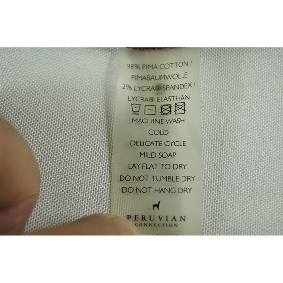 Peruvian Connection Light Weight Long Sleeve Sweater Burgundy Size 16 Long - Picture 7 of 13